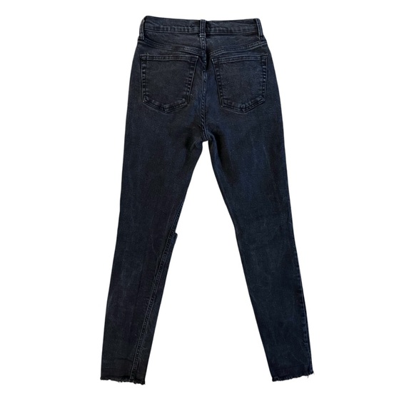 Free People We the Free Women's Black Jeans skinny high rise size 26 #801 - Picture 12 of 14